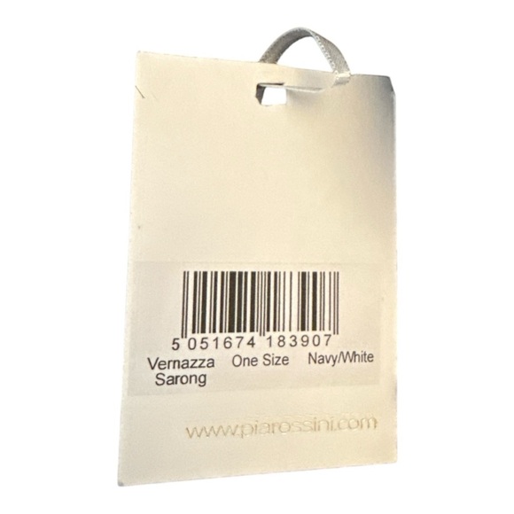 2/$20 Pia Rossini Vernazza Sarong Navy/White One Size NWT - Picture 4 of 5